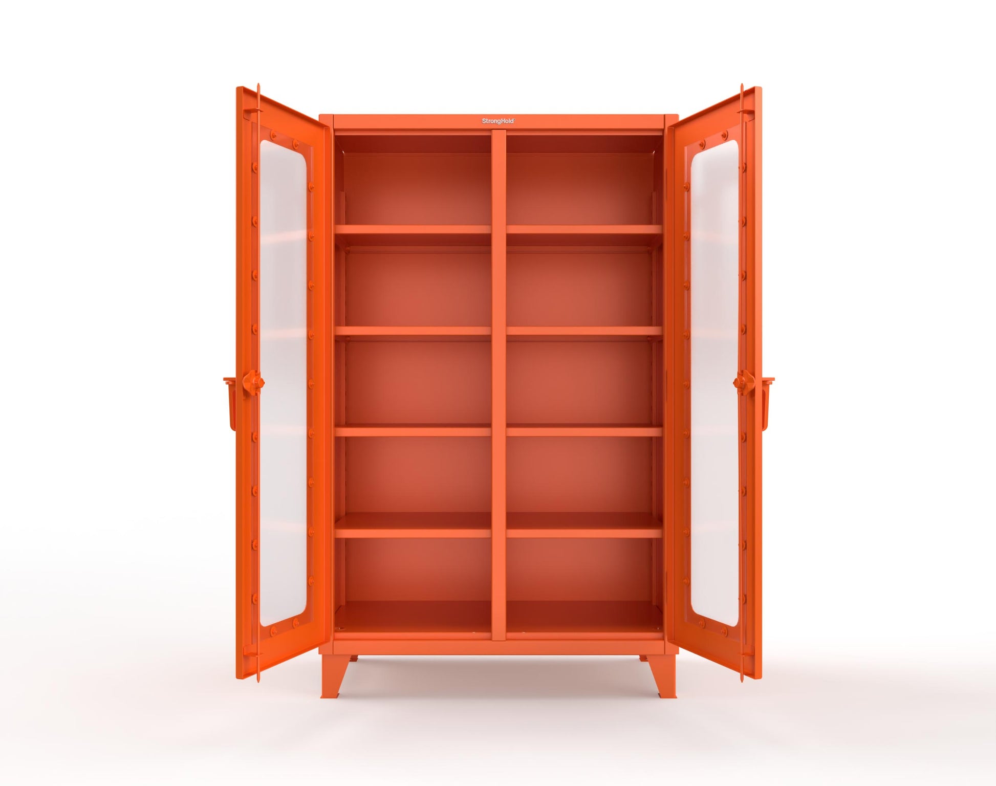 Extreme Duty 12 GA Clear View Double Shift Cabinet with 8 Shelves - 48 In. W x 24 In. D x 78 In. H - 46-DS-LD-248-2009