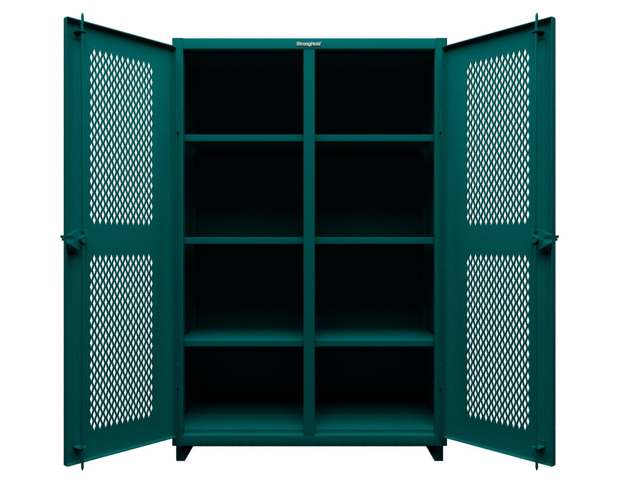 Extra Heavy Duty 14 GA Ventilated (Diamond) Cabinet with 6 Half-Width Drawers, 3 Shelves - 36 In. W x 24 In. D x 75 In. H