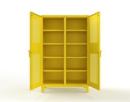 Extreme Duty 12 GA Ventilated (Diamond) Double Shift Cabinet with 8 Shelves - 48 In. W x 24 In. D x 78 In. H - 46-DS-V-248-1021