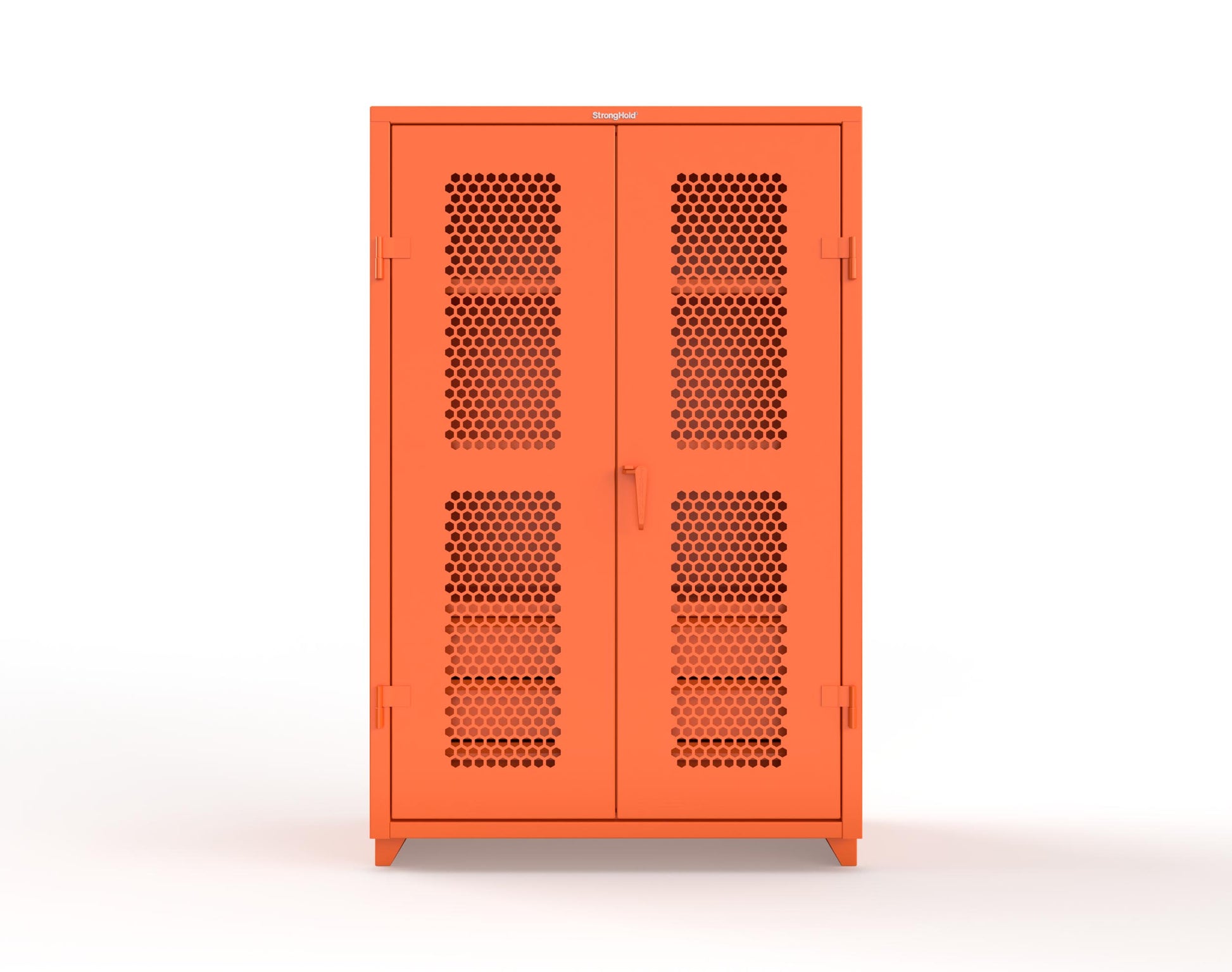 Extra Heavy Duty 14 GA Ventilated (Hex) Cabinet with 6 Half-Width Drawers, 3 Shelves - 48 In. W x 24 In. D x 75 In. H - 46-H-243-6/5DB-L-2009