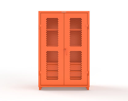 Extra Heavy Duty 14 GA Ventilated (Hex) Cabinet with 6 Half-Width Drawers, 3 Shelves - 48 In. W x 24 In. D x 75 In. H - 46-H-243-6/5DB-L-2009