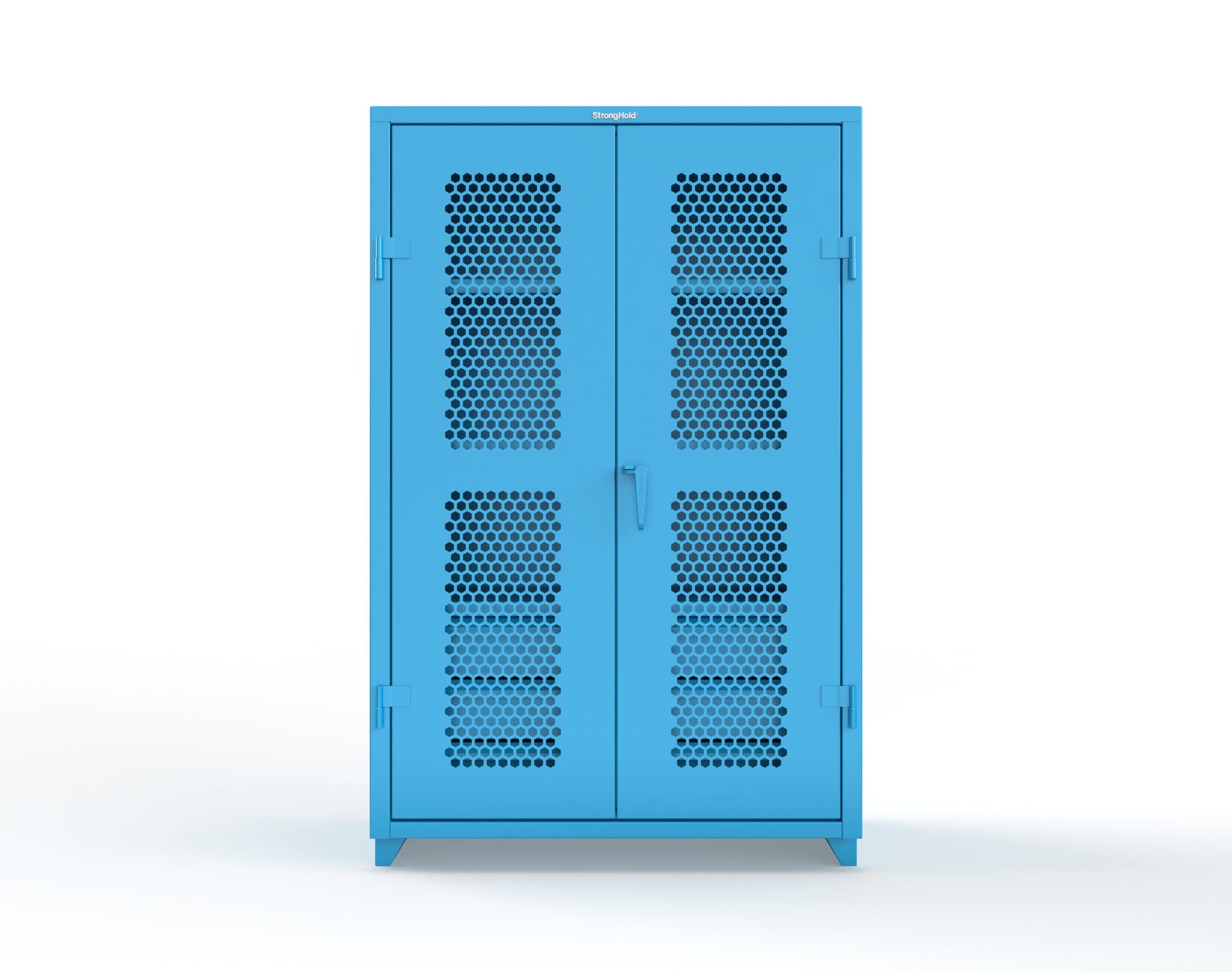 Extra Heavy Duty 14 GA Ventilated (Hex) Cabinet with 6 Half-Width Drawers, 3 Shelves - 48 In. W x 24 In. D x 75 In. H - 46-H-243-6/5DB-L-5012