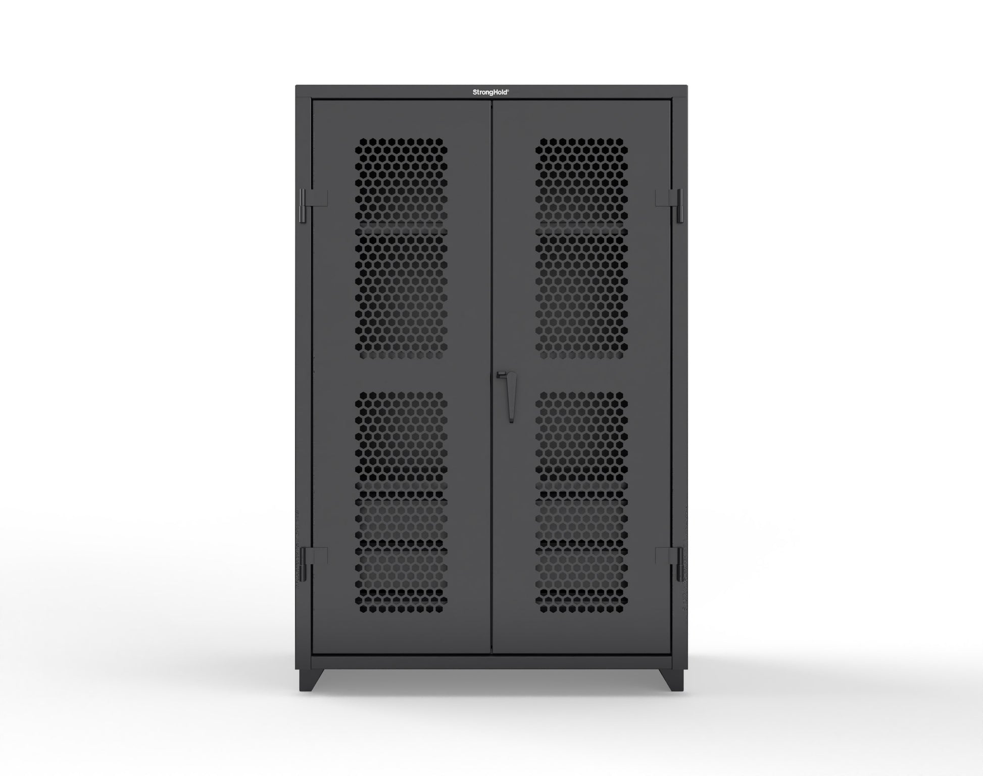 Extra Heavy Duty 14 GA Ventilated (Hex) Cabinet with 6 Half-Width Drawers, 3 Shelves - 48 In. W x 24 In. D x 75 In. H - 46-H-243-6/5DB-L-9005