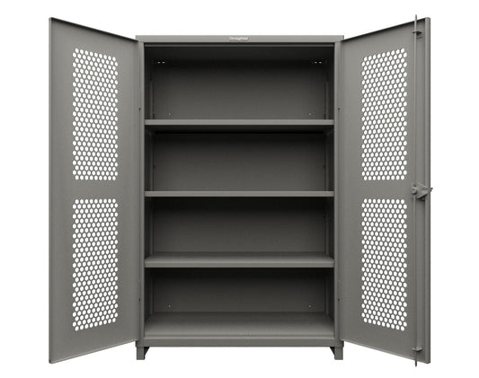 Extra Heavy Duty 14 GA Cabinet with Ventilated (Hex) Doors - 48 In. W x 24 In. D x 75 In. H
