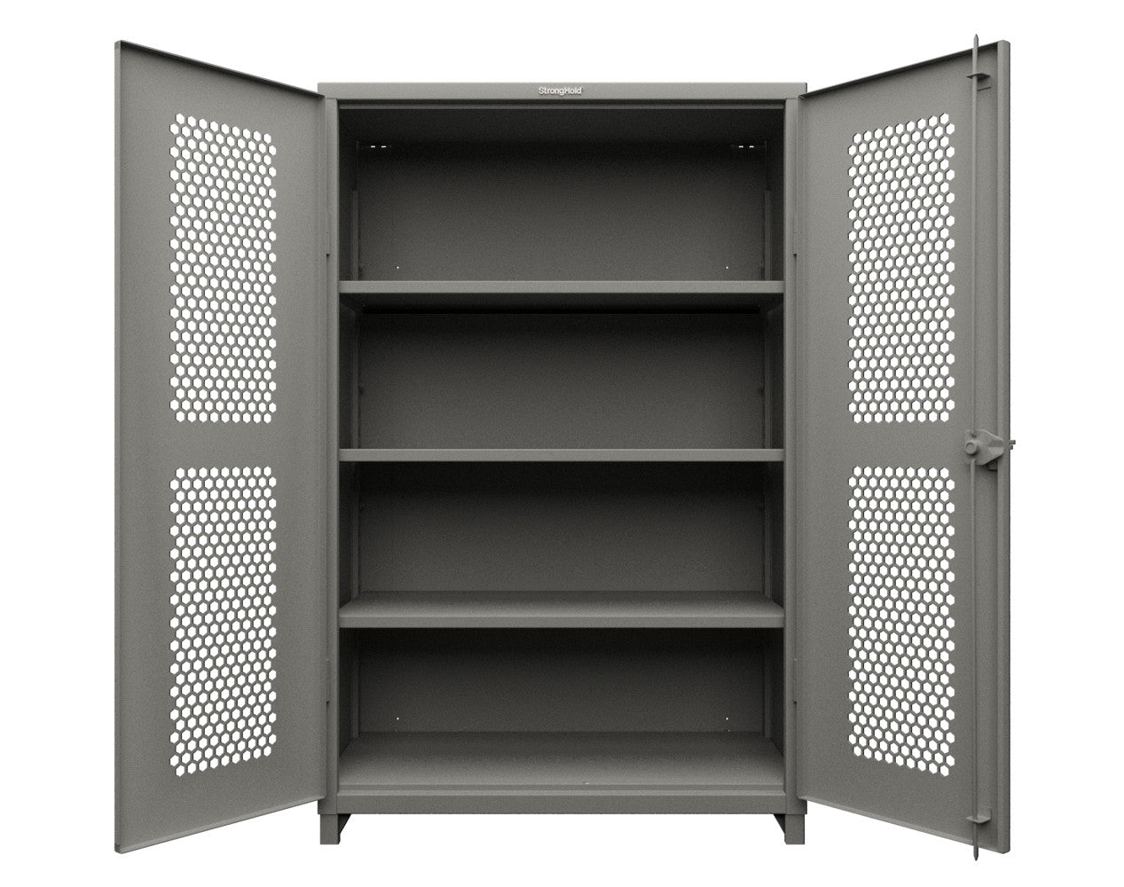 Extra Heavy Duty 14 GA Cabinet with Ventilated (Hex) Doors - 48 In. W x 24 In. D x 75 In. H