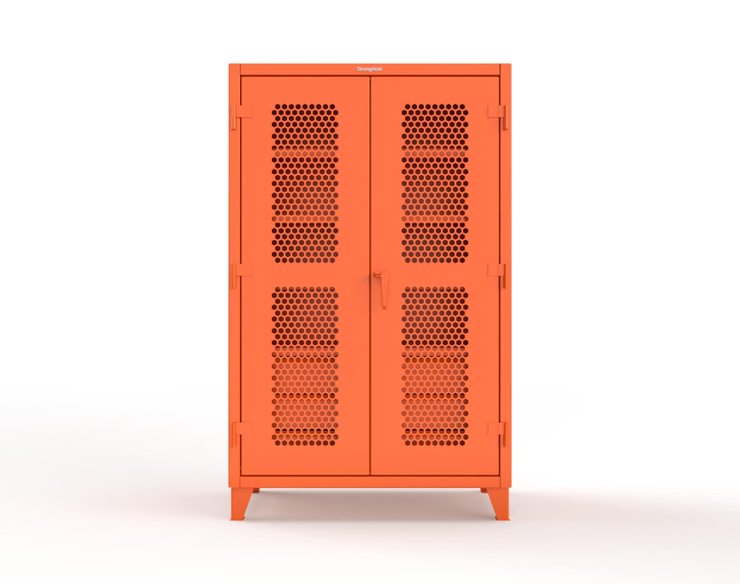 Extreme Duty 12 GA Ventilated (Hex) Cabinet with 6 Half-Width Drawers, 4 Shelves - 48 In. W x 24 In. D x 78 In. H - 46-H-244-6/5DB-2009