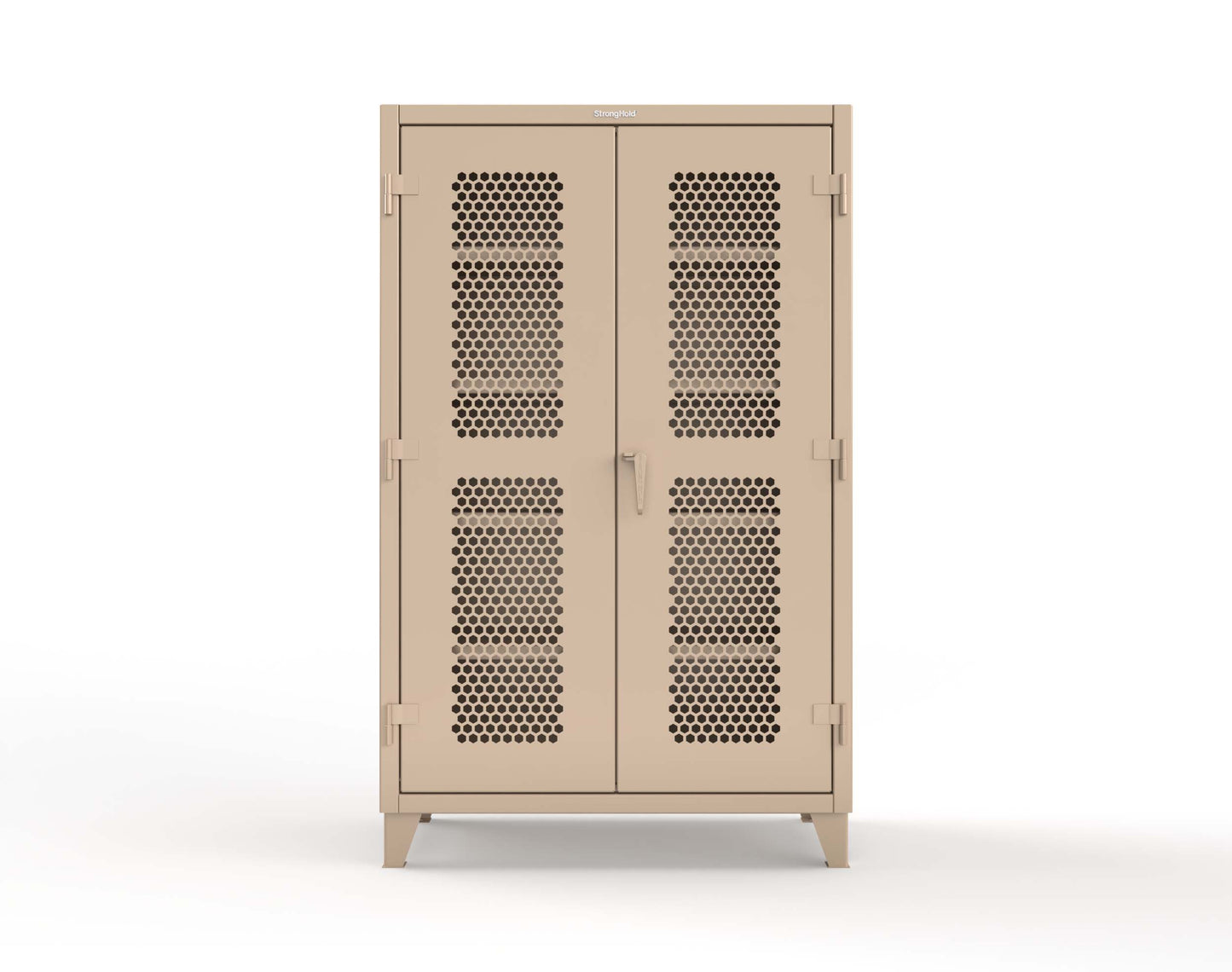 Extreme Duty 12 GA Cabinet with Ventilated (Hex) Doors - 48 In. W x 24 In. D x 78 In. H - 46-H-244-1019
