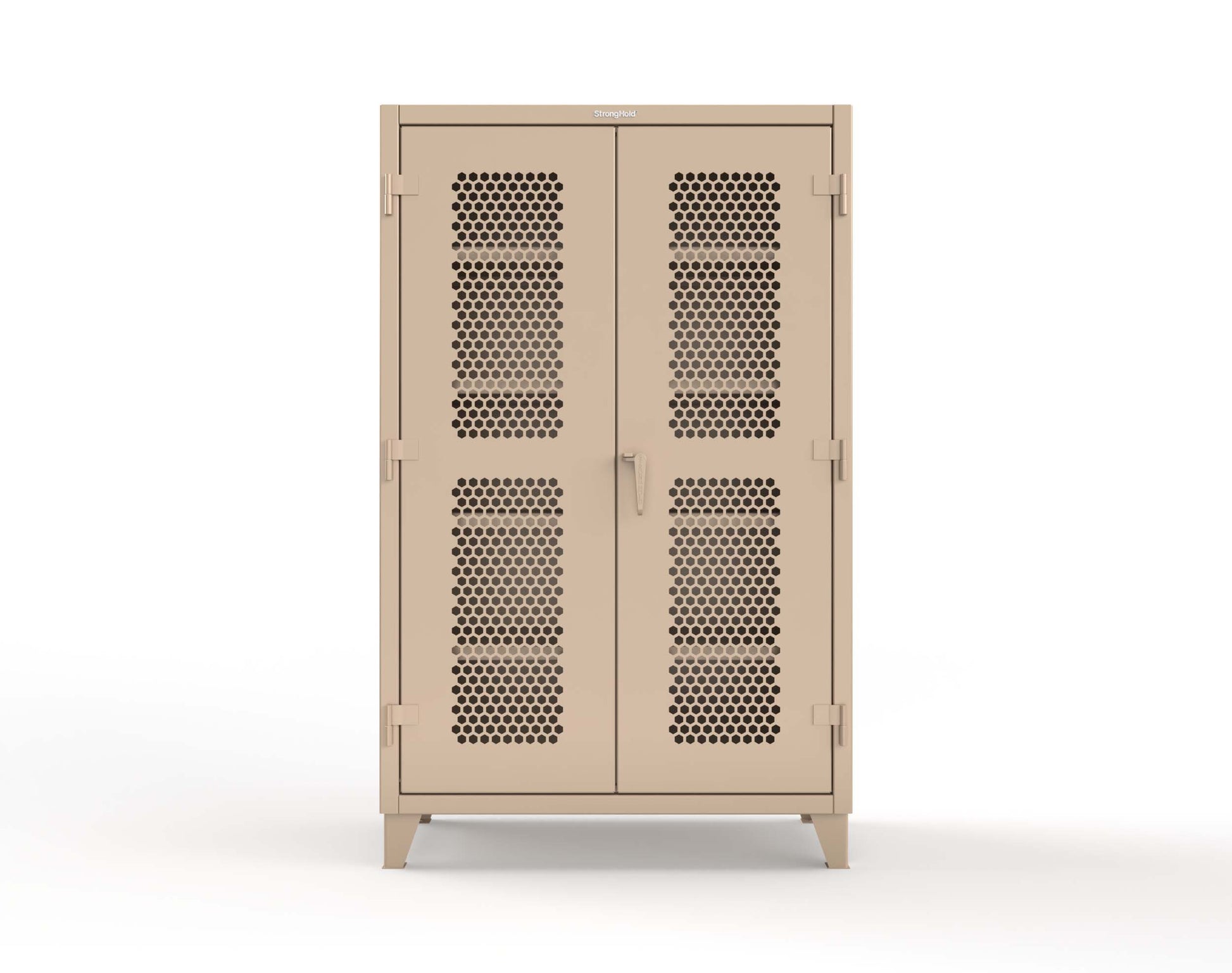 Extreme Duty 12 GA Cabinet with Ventilated (Hex) Doors - 48 In. W x 24 In. D x 78 In. H - 46-H-244-1019