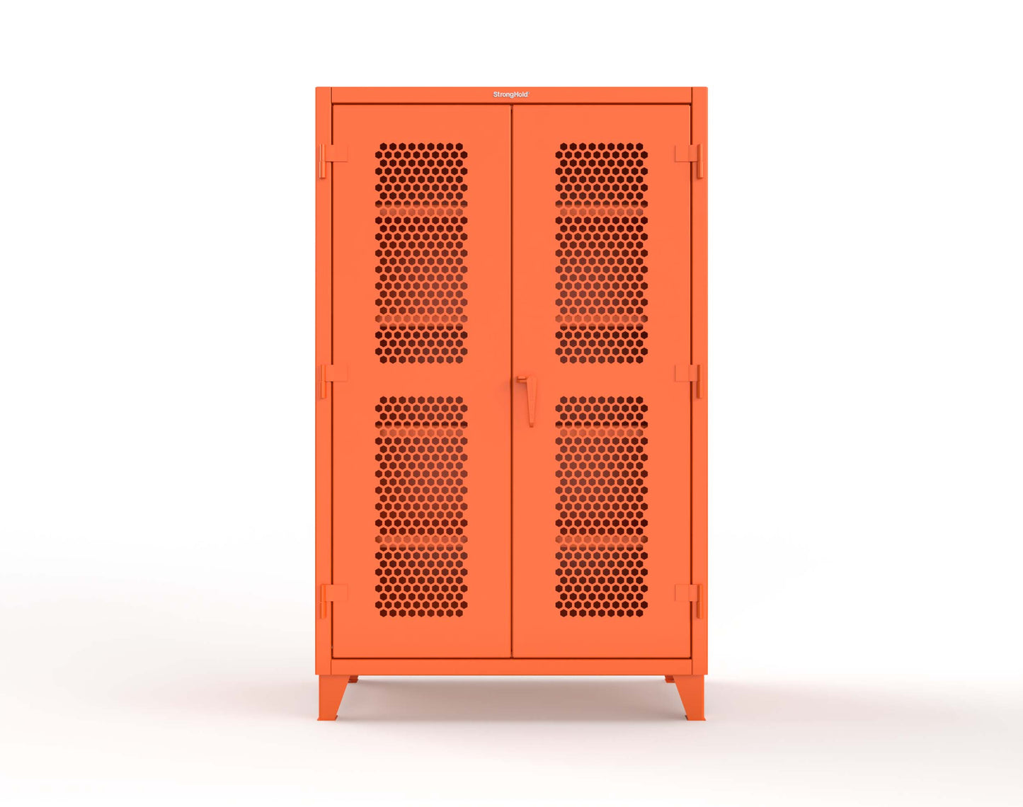 Extreme Duty 12 GA Cabinet with Ventilated (Hex) Doors - 48 In. W x 24 In. D x 78 In. H - 46-H-244-2009