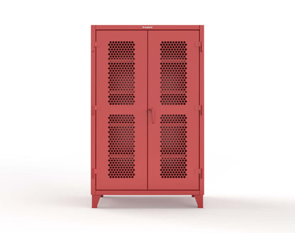 Extreme Duty 12 GA Cabinet with Ventilated (Hex) Doors - 48 In. W x 24 In. D x 78 In. H - 46-H-244-3001