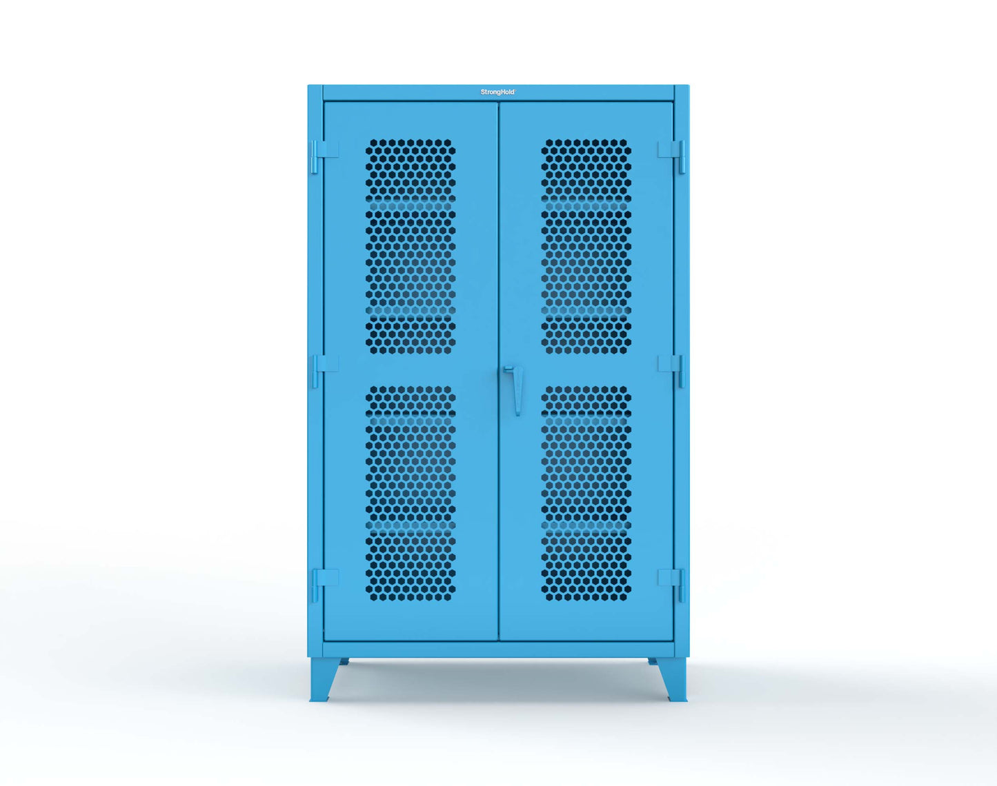 Extreme Duty 12 GA Cabinet with Ventilated (Hex) Doors - 48 In. W x 24 In. D x 78 In. H - 46-H-244-5012