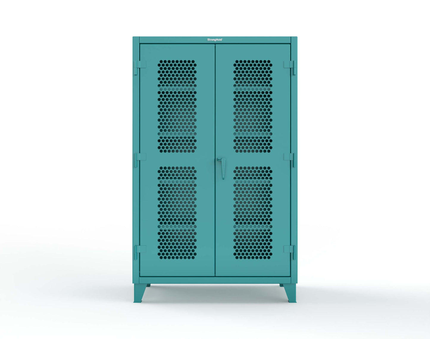 Extreme Duty 12 GA Cabinet with Ventilated (Hex) Doors - 48 In. W x 24 In. D x 78 In. H - 46-H-244-5021