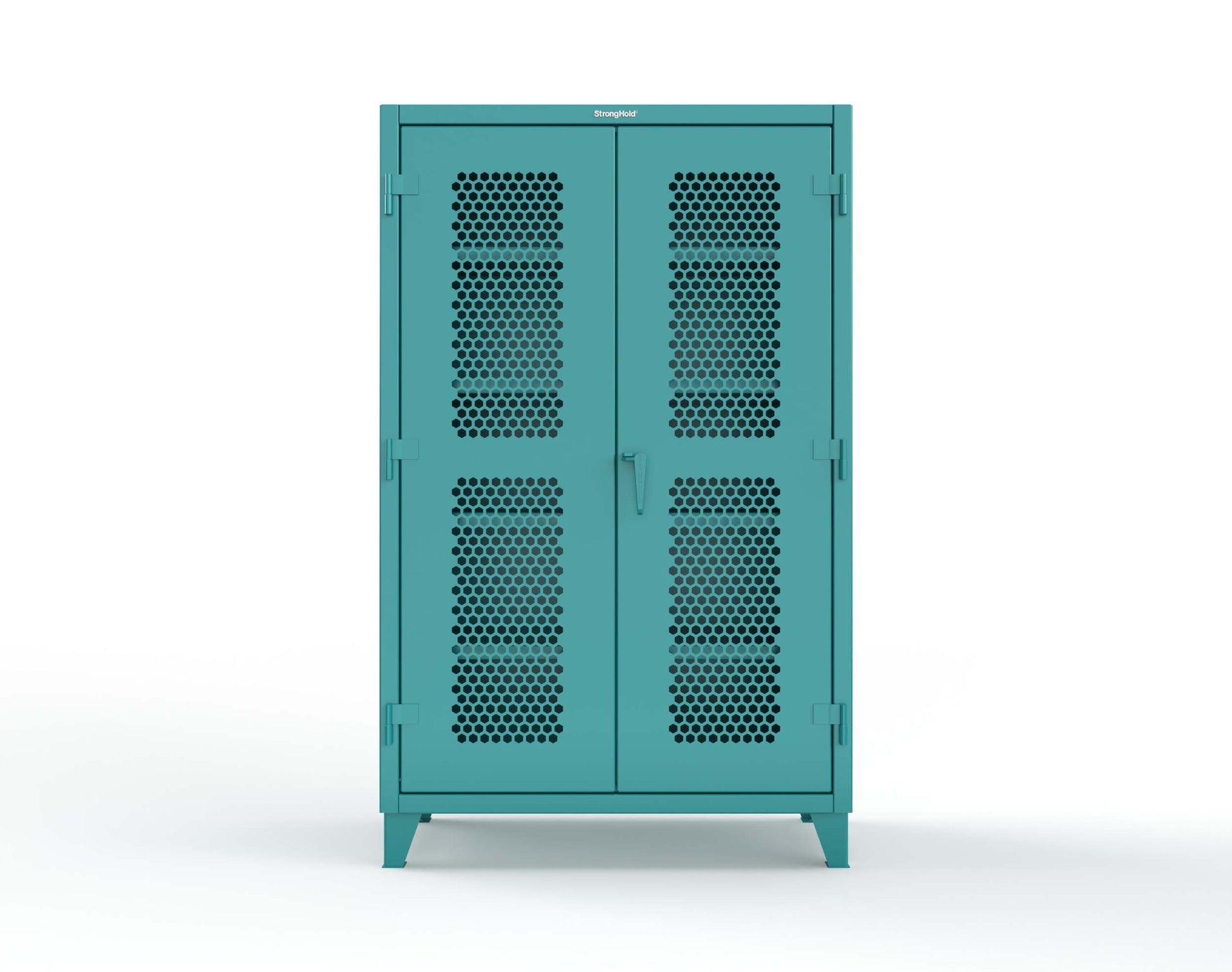 Extreme Duty 12 GA Cabinet with Ventilated (Hex) Doors - 48 In. W x 24 In. D x 78 In. H - 46-H-244-5021