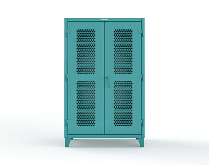 Extreme Duty 12 GA Cabinet with Ventilated (Hex) Doors - 48 In. W x 24 In. D x 78 In. H - 46-H-244-5021