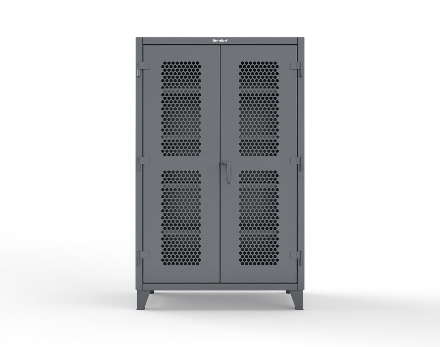 Extreme Duty 12 GA Cabinet with Ventilated (Hex) Doors - 48 In. W x 24 In. D x 78 In. H - 46-H-244-7024