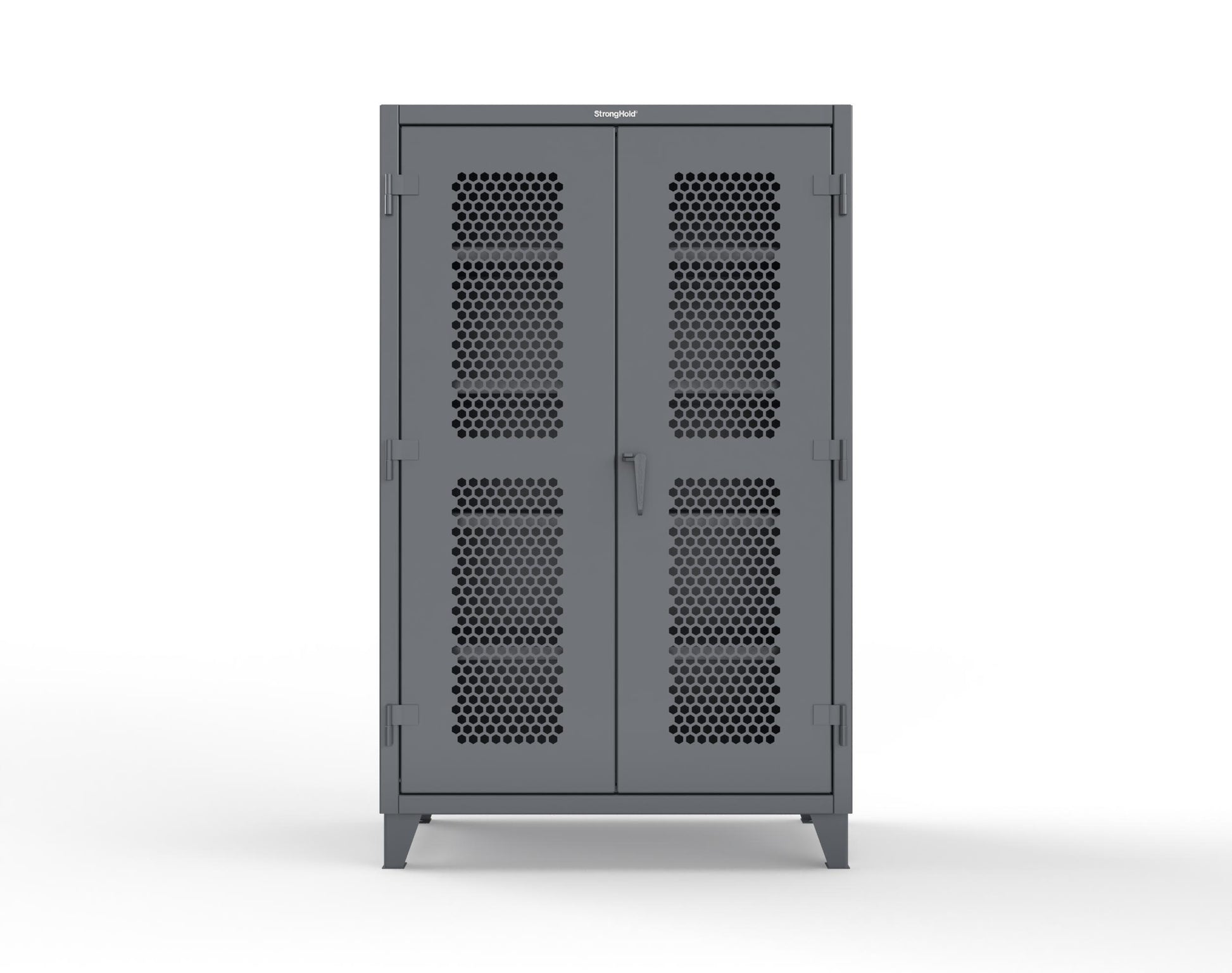 Extreme Duty 12 GA Cabinet with Ventilated (Hex) Doors - 48 In. W x 24 In. D x 78 In. H - 46-H-244-7024