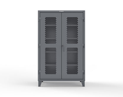 Extreme Duty 12 GA Cabinet with Ventilated (Hex) Doors - 48 In. W x 24 In. D x 78 In. H - 46-H-244-7024