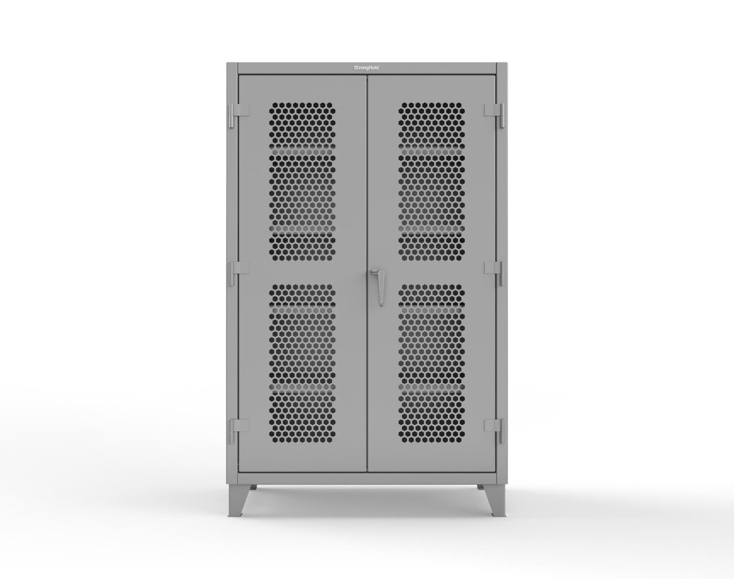 Extreme Duty 12 GA Cabinet with Ventilated (Hex) Doors - 48 In. W x 24 In. D x 78 In. H - 46-H-244-7037