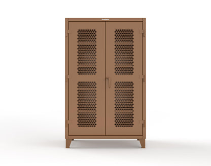 Extreme Duty 12 GA Cabinet with Ventilated (Hex) Doors - 48 In. W x 24 In. D x 78 In. H - 46-H-244-8008