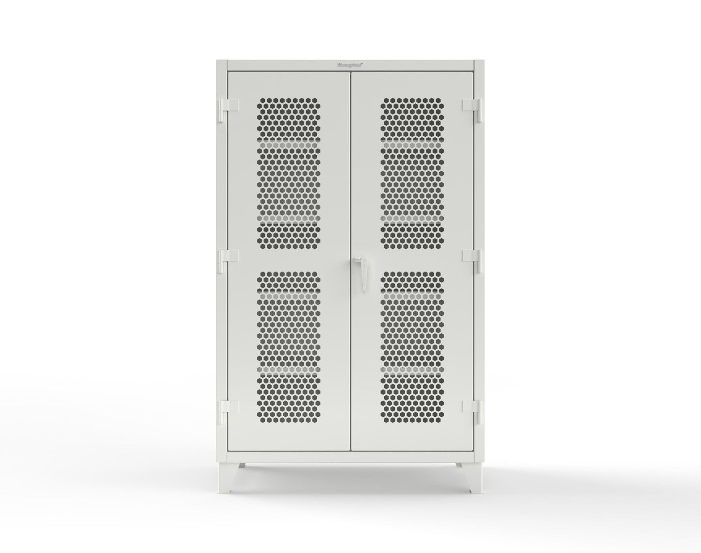 Extreme Duty 12 GA Cabinet with Ventilated (Hex) Doors - 48 In. W x 24 In. D x 78 In. H - 46-H-244-9003