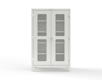 Extreme Duty 12 GA Cabinet with Ventilated (Hex) Doors - 48 In. W x 24 In. D x 78 In. H - 46-H-244-9003