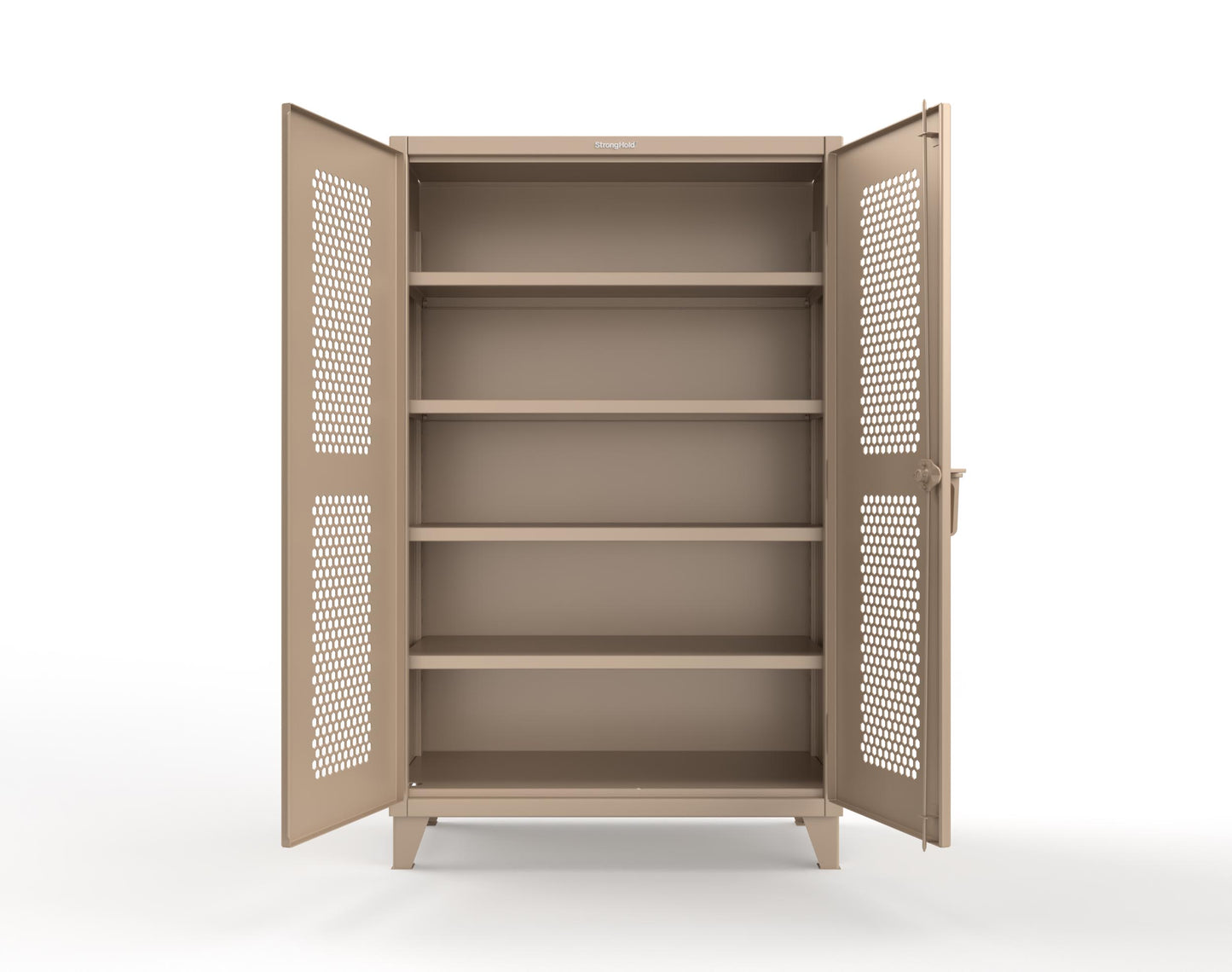 Extreme Duty 12 GA Cabinet with Ventilated (Hex) Doors - 48 In. W x 24 In. D x 78 In. H - 46-H-244-1019