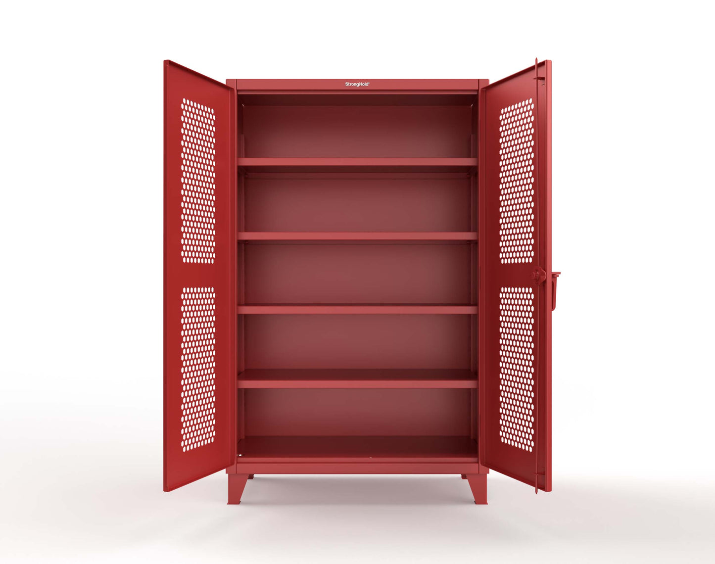 Extreme Duty 12 GA Cabinet with Ventilated (Hex) Doors - 48 In. W x 24 In. D x 78 In. H - 46-H-244-3001