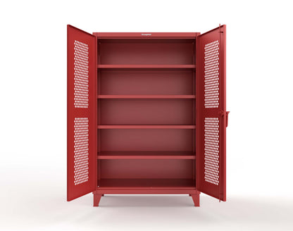 Extreme Duty 12 GA Cabinet with Ventilated (Hex) Doors - 48 In. W x 24 In. D x 78 In. H - 46-H-244-3001