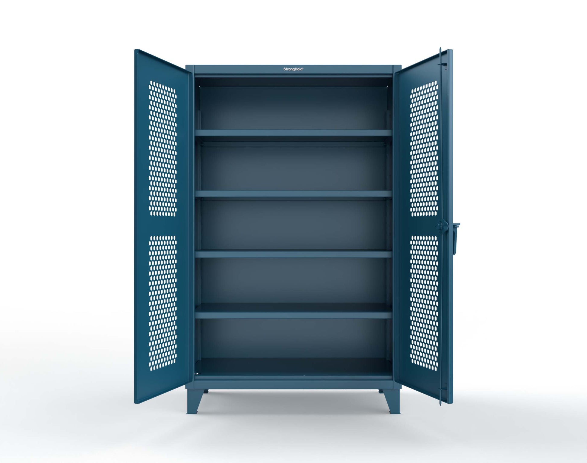 Extreme Duty 12 GA Cabinet with Ventilated (Hex) Doors - 48 In. W x 24 In. D x 78 In. H - 46-H-244-5001