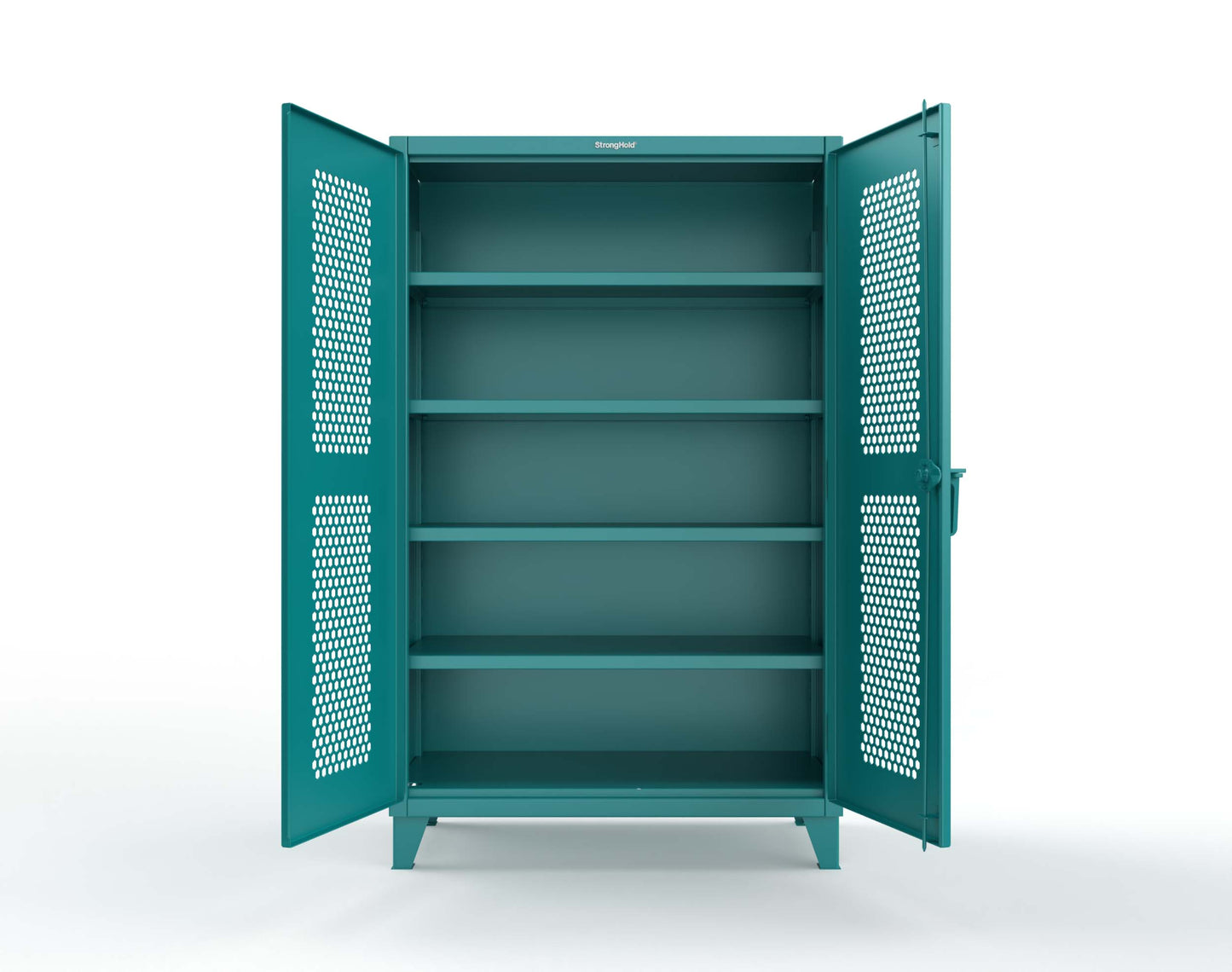 Extreme Duty 12 GA Cabinet with Ventilated (Hex) Doors - 48 In. W x 24 In. D x 78 In. H - 46-H-244-5021