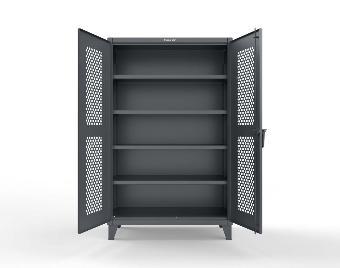 Extreme Duty 12 GA Cabinet with Ventilated (Hex) Doors - 48 In. W x 24 In. D x 78 In. H - 46-H-244-7024