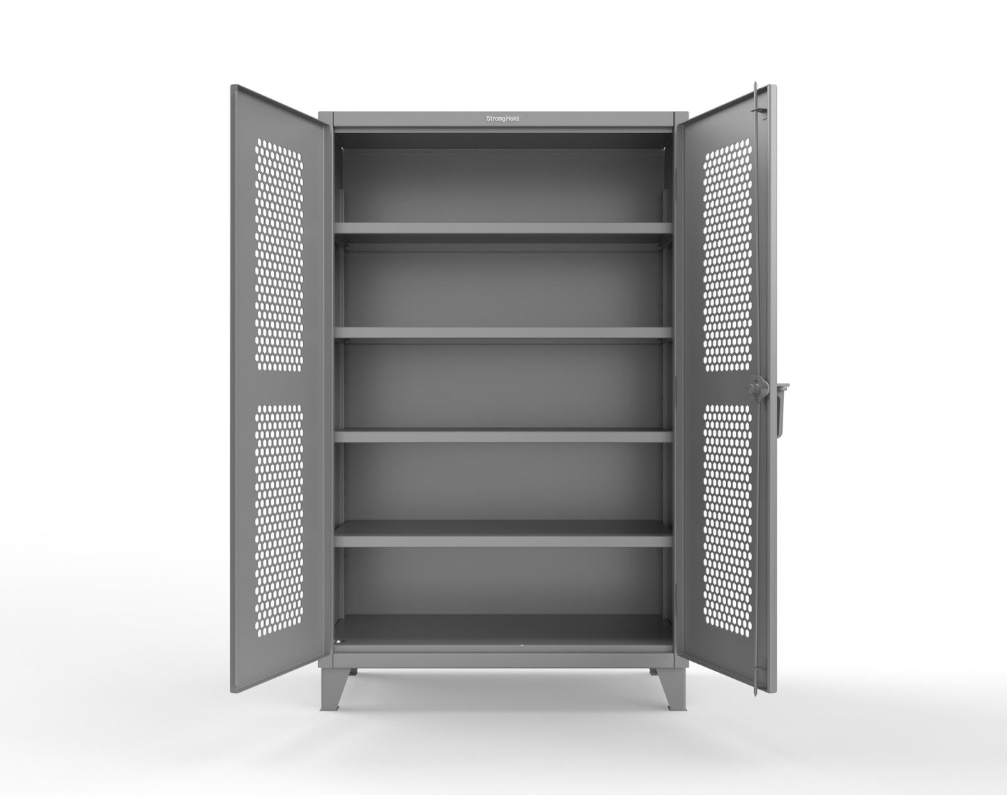 Extreme Duty 12 GA Cabinet with Ventilated (Hex) Doors - 48 In. W x 24 In. D x 78 In. H - 46-H-244-7037