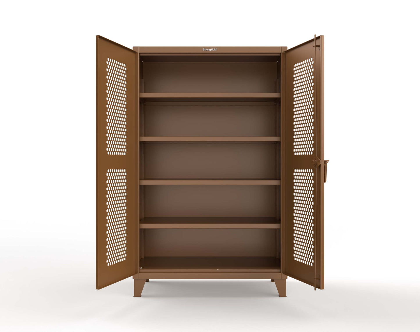 Extreme Duty 12 GA Cabinet with Ventilated (Hex) Doors - 48 In. W x 24 In. D x 78 In. H - 46-H-244-8008