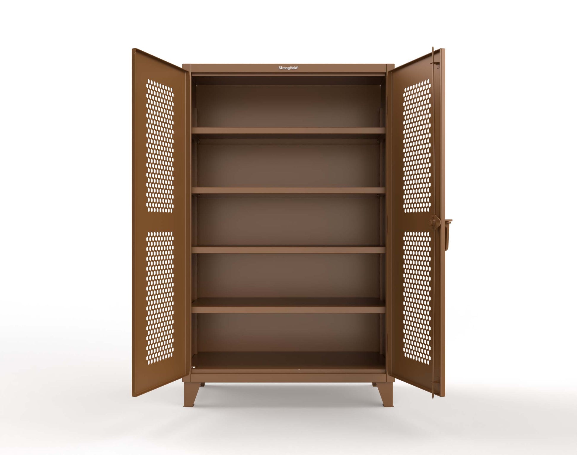 Extreme Duty 12 GA Cabinet with Ventilated (Hex) Doors - 48 In. W x 24 In. D x 78 In. H - 46-H-244-8008