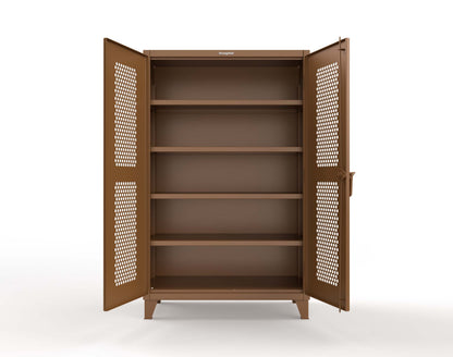 Extreme Duty 12 GA Cabinet with Ventilated (Hex) Doors - 48 In. W x 24 In. D x 78 In. H - 46-H-244-8008