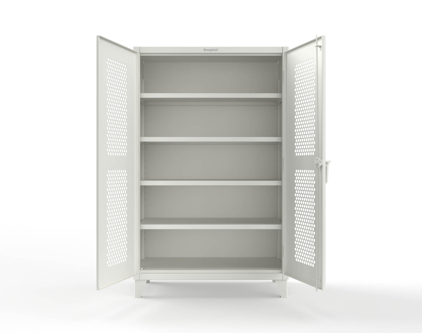 Extreme Duty 12 GA Cabinet with Ventilated (Hex) Doors - 48 In. W x 24 In. D x 78 In. H - 46-H-244-9003
