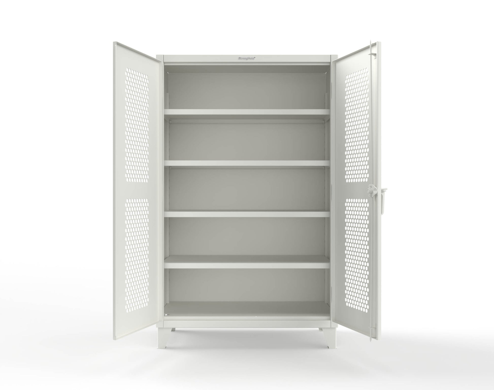 Extreme Duty 12 GA Cabinet with Ventilated (Hex) Doors - 48 In. W x 24 In. D x 78 In. H - 46-H-244-9003