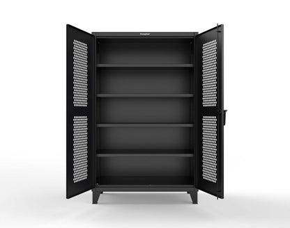 Extreme Duty 12 GA Cabinet with Ventilated (Hex) Doors - 48 In. W x 24 In. D x 78 In. H - 46-H-244-9005