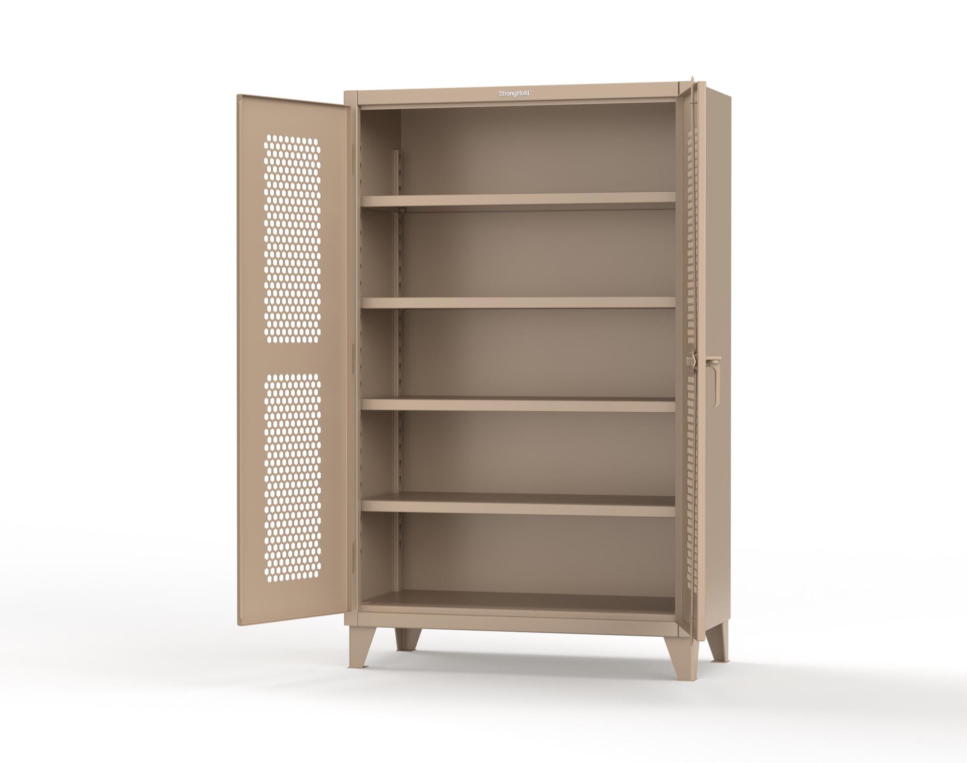 Extreme Duty 12 GA Cabinet with Ventilated (Hex) Doors - 48 In. W x 24 In. D x 78 In. H - 46-H-244-1019