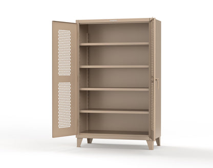 Extreme Duty 12 GA Cabinet with Ventilated (Hex) Doors - 48 In. W x 24 In. D x 78 In. H - 46-H-244-1019
