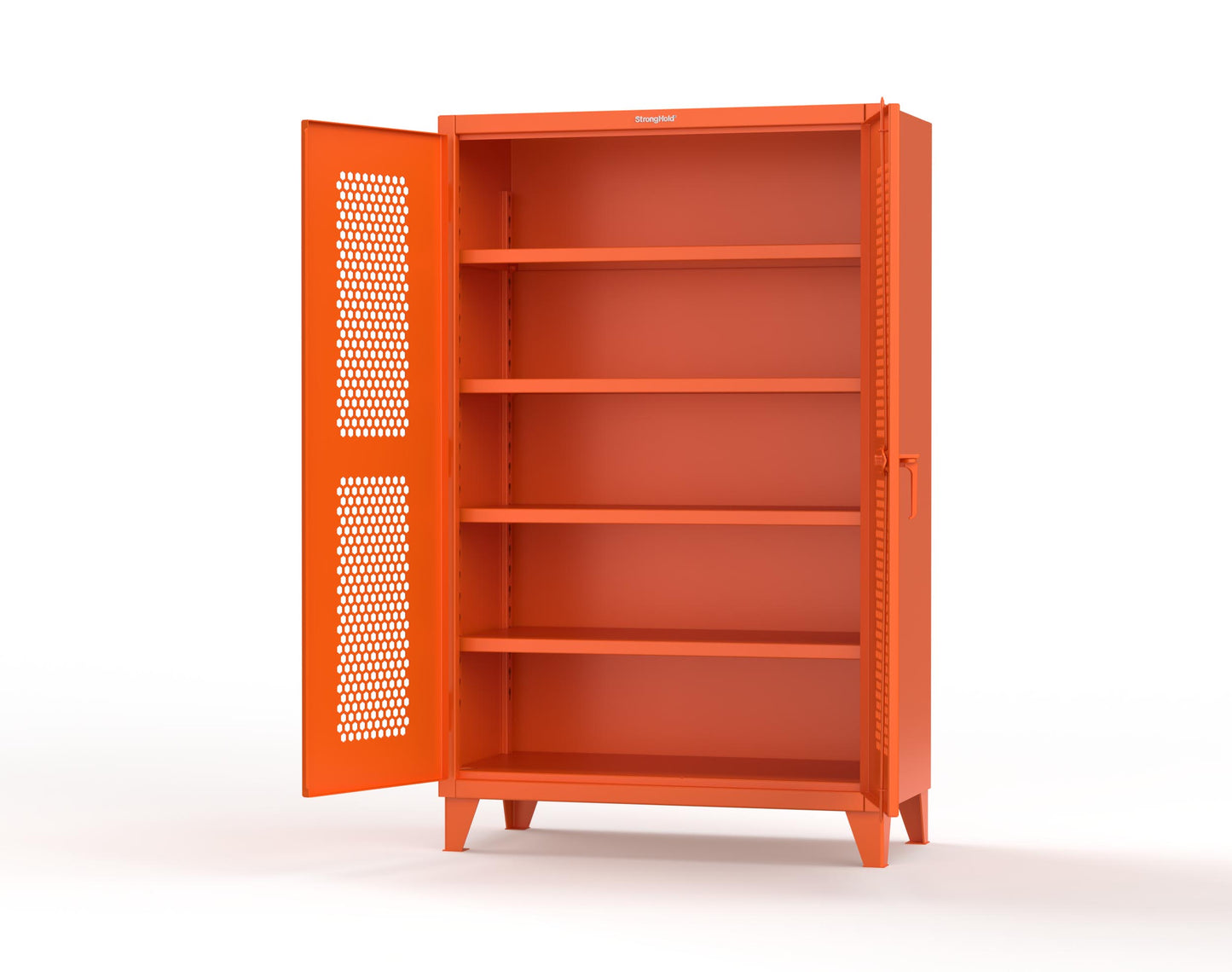 Extreme Duty 12 GA Cabinet with Ventilated (Hex) Doors - 48 In. W x 24 In. D x 78 In. H - 46-H-244-2009