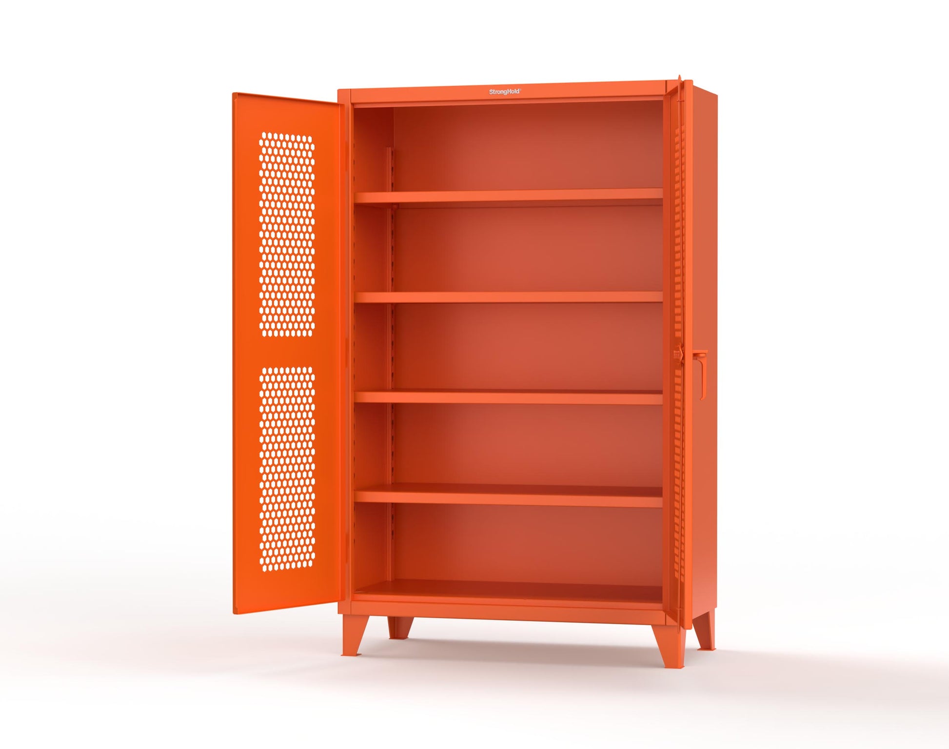 Extreme Duty 12 GA Cabinet with Ventilated (Hex) Doors - 48 In. W x 24 In. D x 78 In. H - 46-H-244-2009