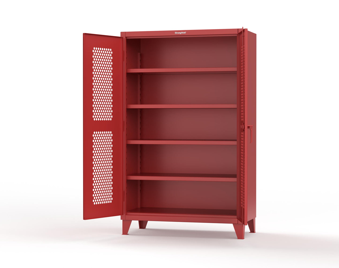 Extreme Duty 12 GA Cabinet with Ventilated (Hex) Doors - 48 In. W x 24 In. D x 78 In. H - 46-H-244-3001