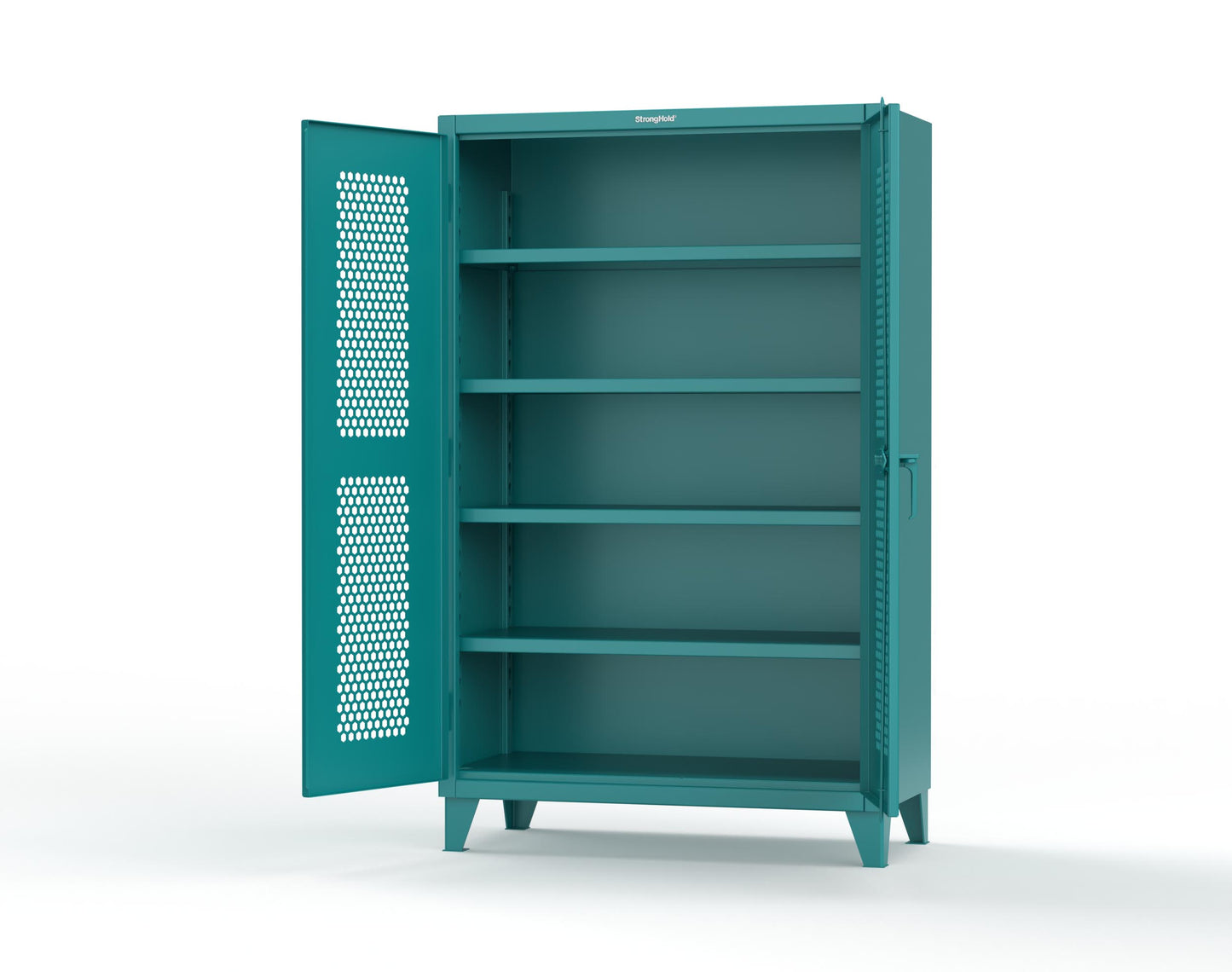 Extreme Duty 12 GA Cabinet with Ventilated (Hex) Doors - 48 In. W x 24 In. D x 78 In. H - 46-H-244-5021