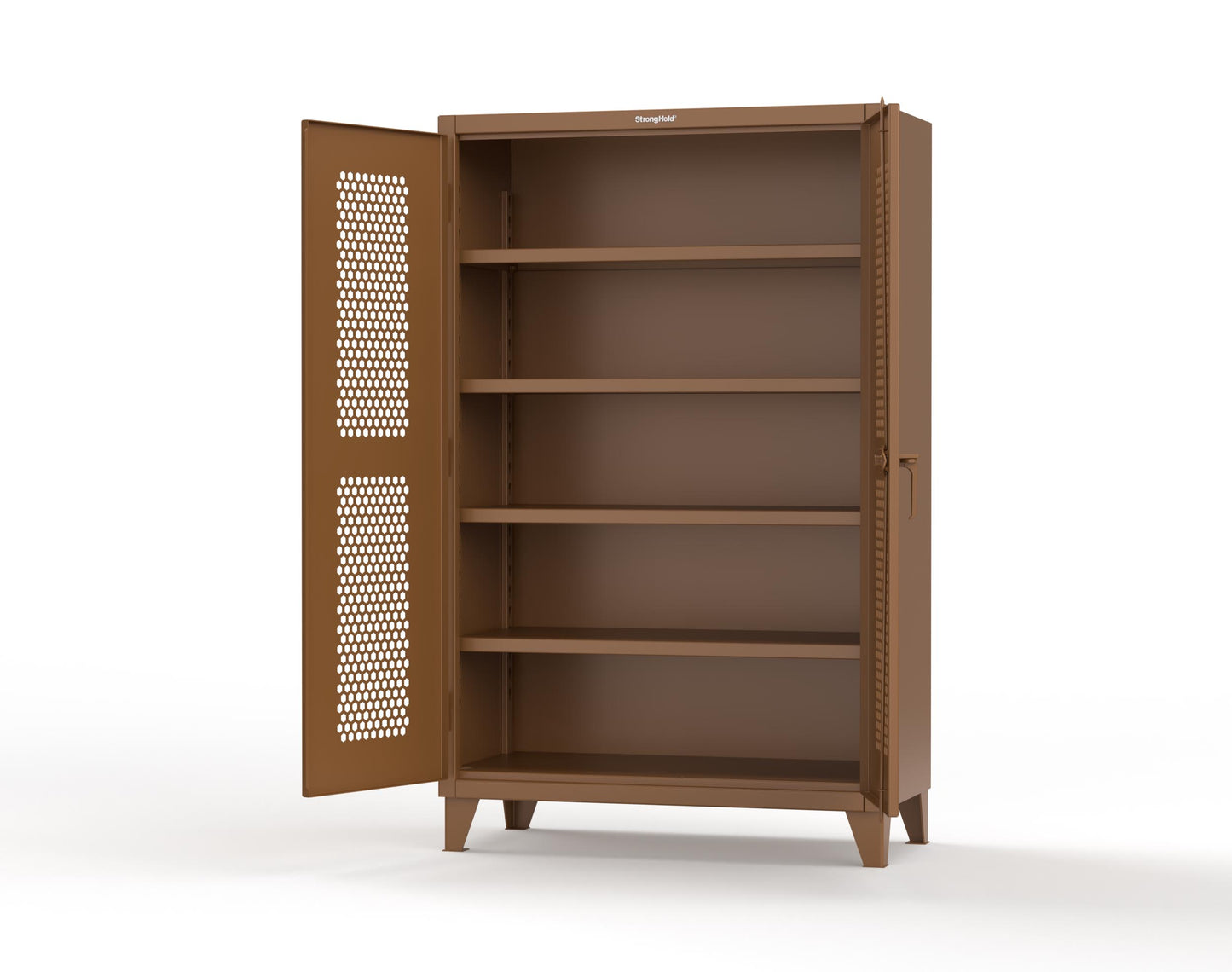 Extreme Duty 12 GA Cabinet with Ventilated (Hex) Doors - 48 In. W x 24 In. D x 78 In. H - 46-H-244-8008