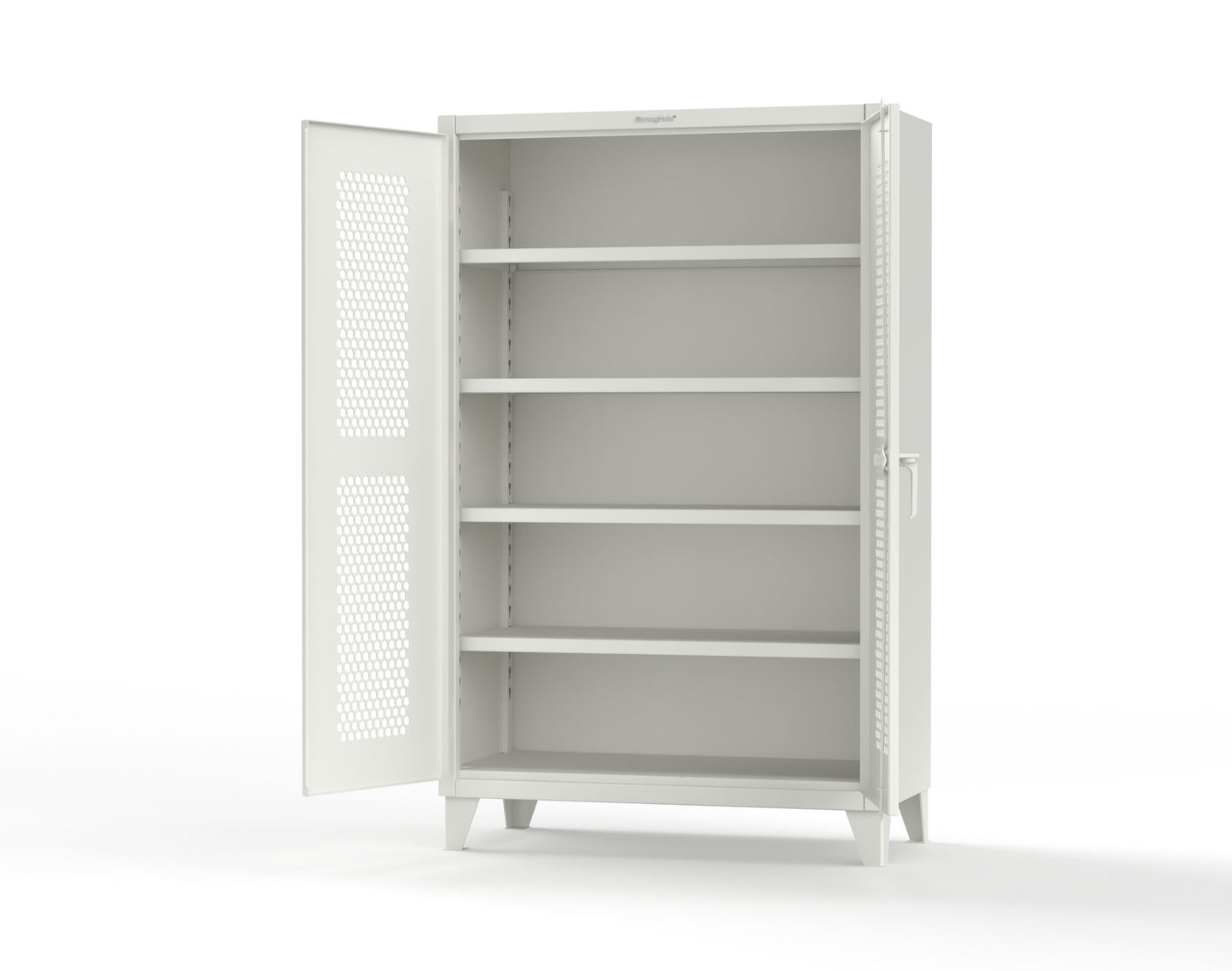 Extreme Duty 12 GA Cabinet with Ventilated (Hex) Doors - 48 In. W x 24 In. D x 78 In. H - 46-H-244-9003