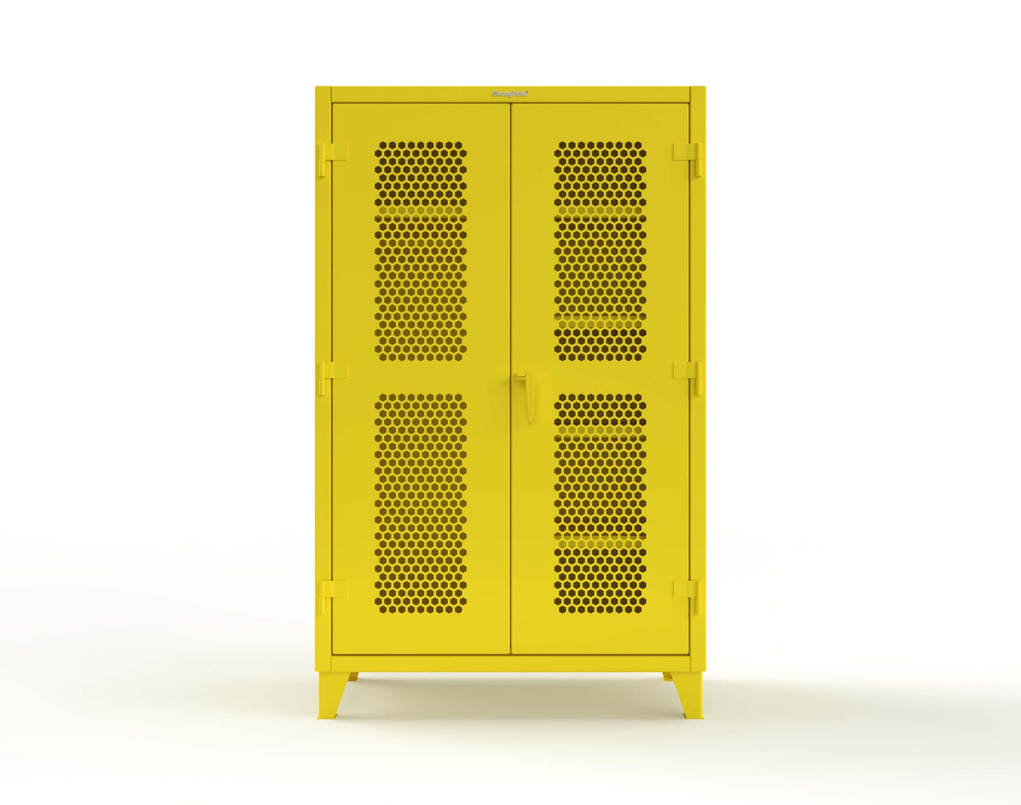 Extreme Duty 12 GA Ventilated (Hex) Uniform Cabinet with 5 Shelves - 48 In. W x 24 In. D x 78 In. H - 46-H-W-245-7024 - 46-H-W-245-1021