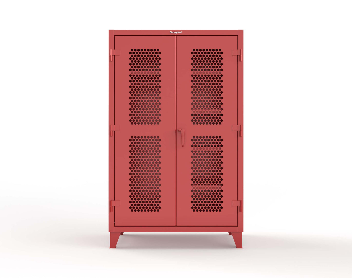 Extreme Duty 12 GA Ventilated (Hex) Uniform Cabinet with 5 Shelves - 48 In. W x 24 In. D x 78 In. H - 46-H-W-245-7024 - 46-H-W-245-3001