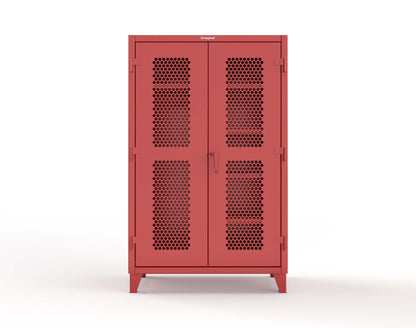 Extreme Duty 12 GA Ventilated (Hex) Uniform Cabinet with 5 Shelves - 48 In. W x 24 In. D x 78 In. H - 46-H-W-245-7024 - 46-H-W-245-3001