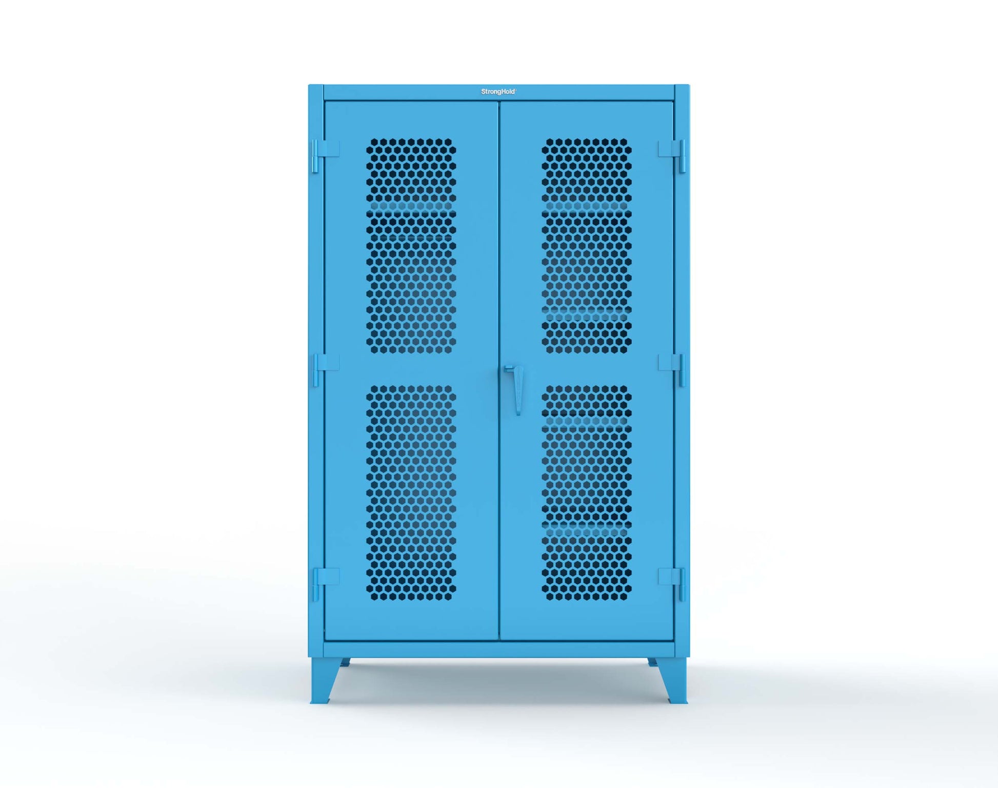 Extreme Duty 12 GA Ventilated (Hex) Uniform Cabinet with 5 Shelves - 48 In. W x 24 In. D x 78 In. H - 46-H-W-245-7024 - 46-H-W-245-5012